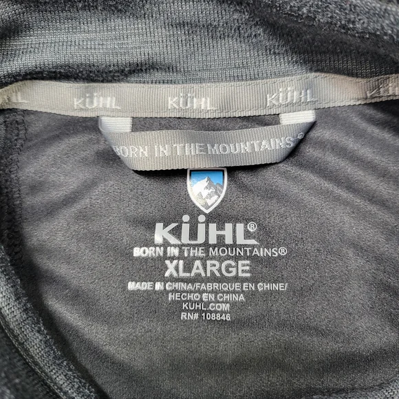 Kuhl 1/4 Zip Shirt Mens Size XL Gray Pullover Long Sleeve Outdoor Hike Mountain - Picture 3 of 10